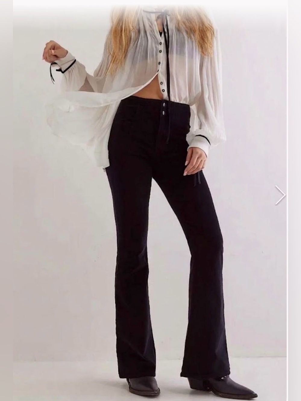 We The Free Super High Rise Corduroy Flare Pants Size 28 Jayde
